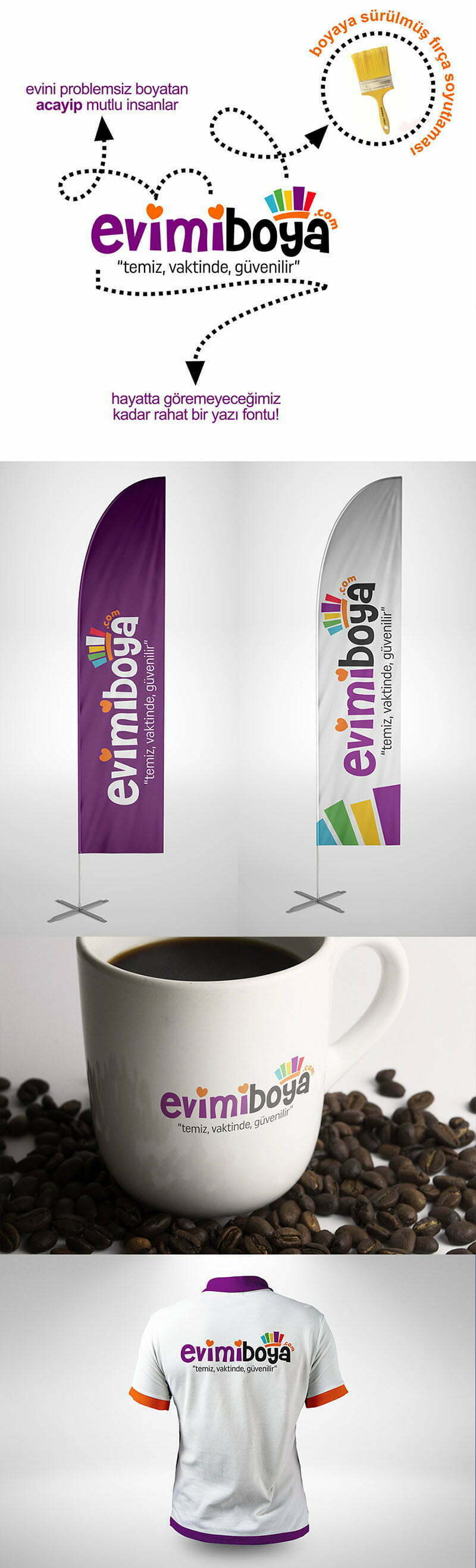 evimi boya logo tasarımı