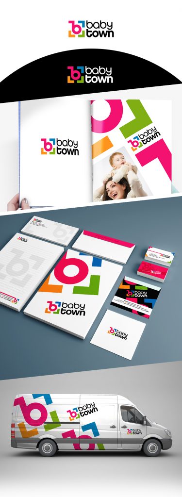 baby town bebek gereçleri logo ve kurumsal kimlik tasarımı