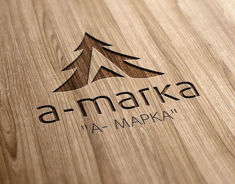 a marka ahşap ürünler firması için a harfi ağaç logo tasarımı