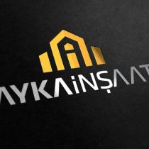 ayka insaat için a harfi logo tasarımı