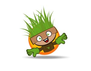 kaycim çim adam maskot tasarımı