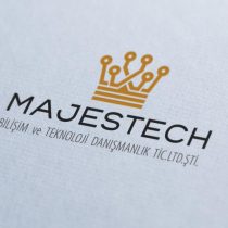 majestech bilişim teknoloji taç logo tasarımı