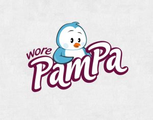 wore pampa tuvalet kağıdı peçete gibi kağıt ürünleri penguen maskot tasarımı