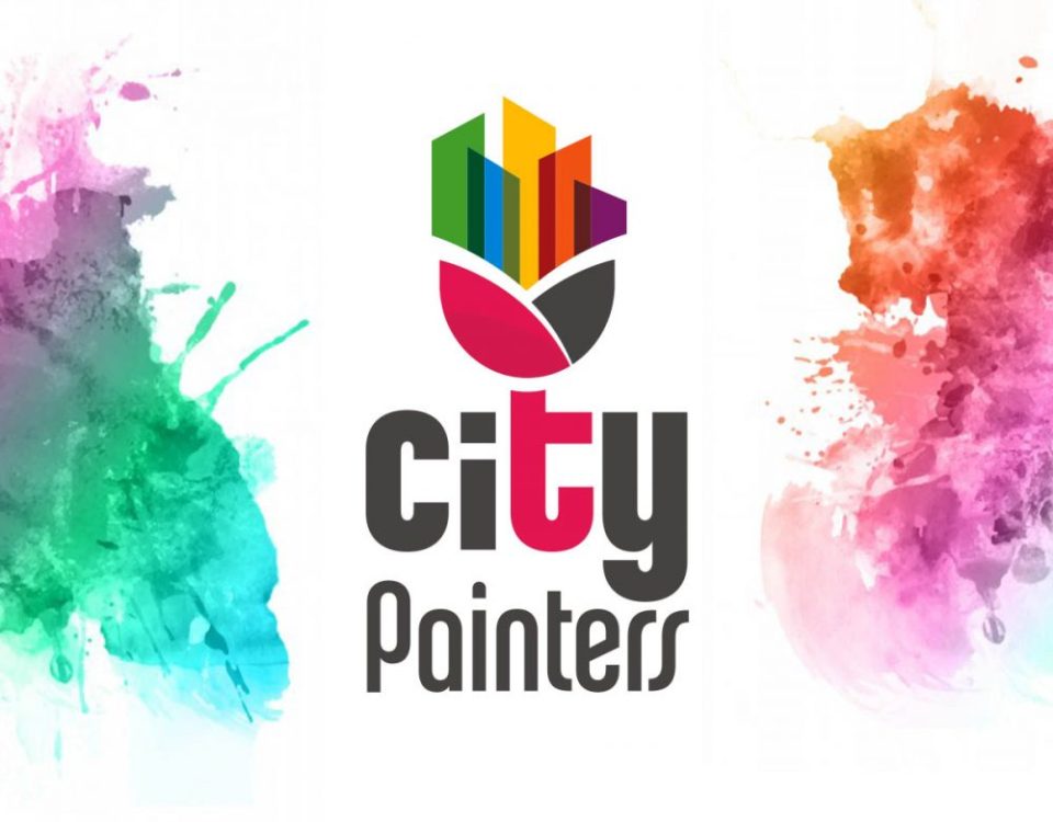 city painters boya fırça logo tasarımı