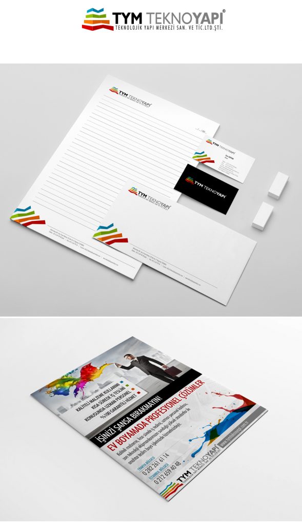 TYM Tekno yapı market logo kurumsal kimlik tasarımı