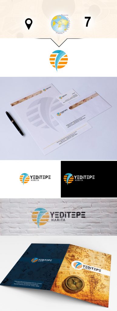 yeditepe harita 7 logo tasarımı kurumsal kimlik tasarım piri reis logosu