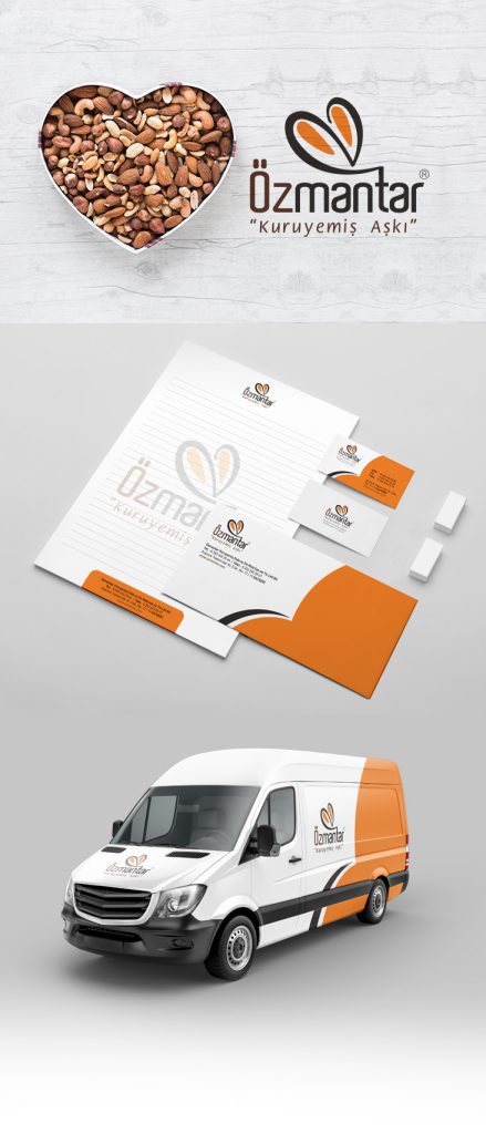 Özmantar kuruyemiş kurumsal kimlik tasarımı