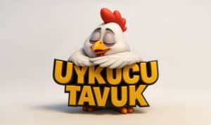 uykucu tavuk 3 boyutlu maskot tasarımı