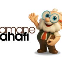 zamane sahafı kitap maskotu üç boyutlu