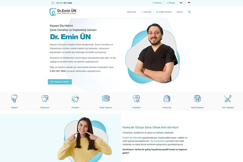 diş hekimi dr emin ün web sitesi