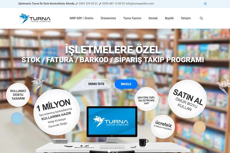 turna yazılım web sitesi tasarımı