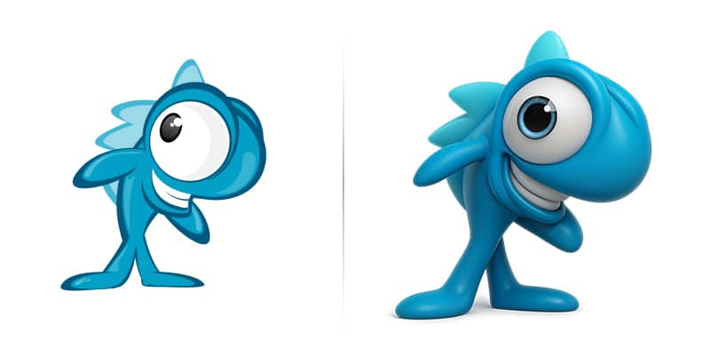 domain promo codes balık maskot tasarımı